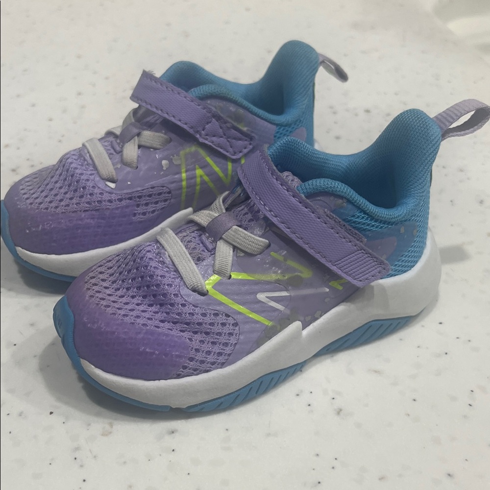 New Balance Purple and Blue Sneakers with Velcro Closure